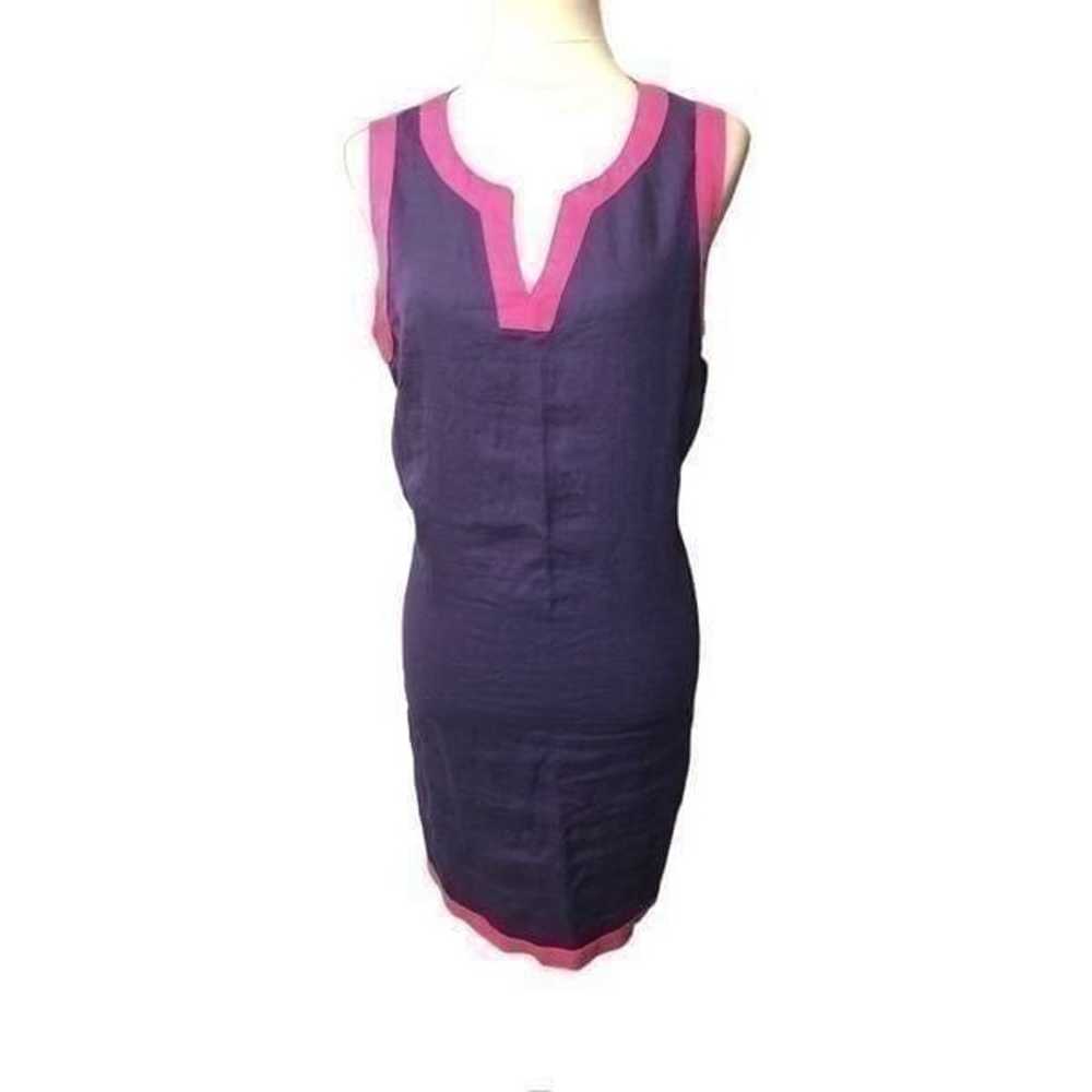 SIGRID OLSEN 100% Linen Sleeveless Tunic Dress Pu… - image 4