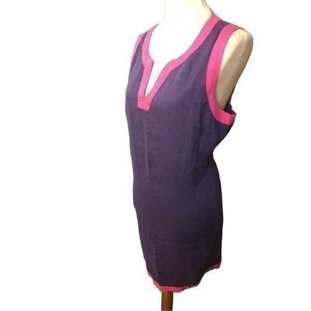 SIGRID OLSEN 100% Linen Sleeveless Tunic Dress Pu… - image 6