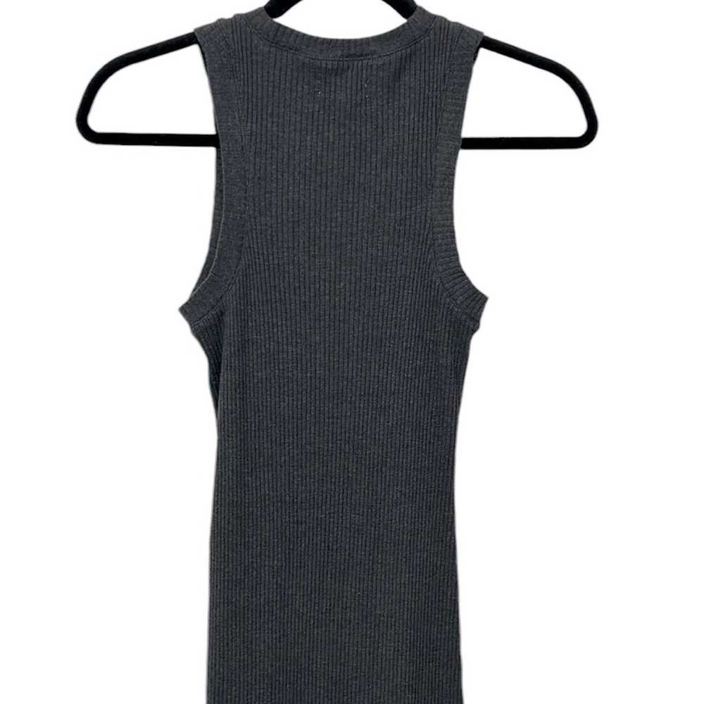 Madewell Charcoal Bodycon Ribbed Mini Dress Women… - image 6