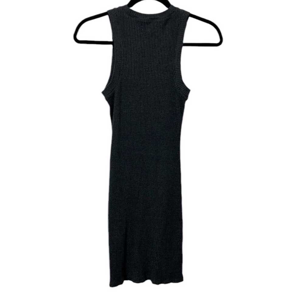 Madewell Charcoal Bodycon Ribbed Mini Dress Women… - image 7