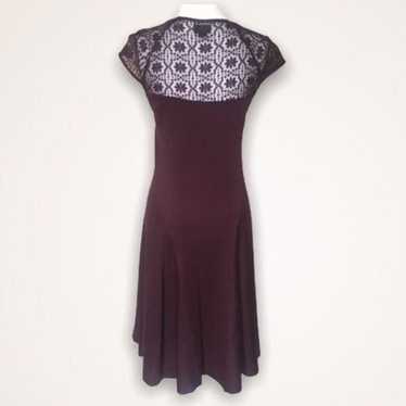 Anthropologie Deletta Lace Burgundy Dress