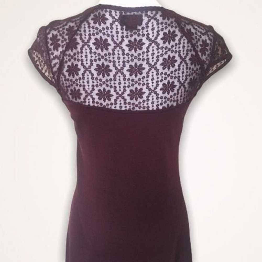 Anthropologie Deletta Lace Burgundy Dress - image 2