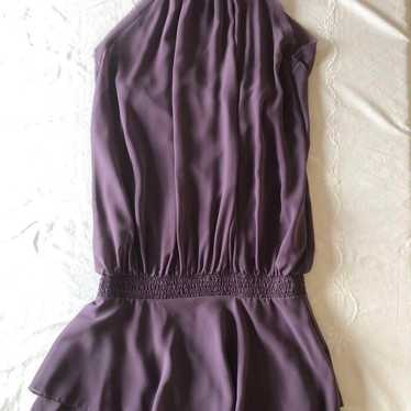 Purple sleeveless flare dress - image 1