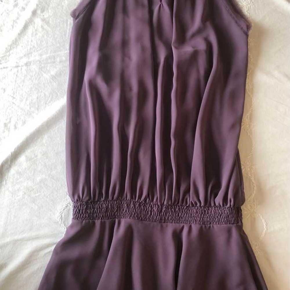 Purple sleeveless flare dress - image 2