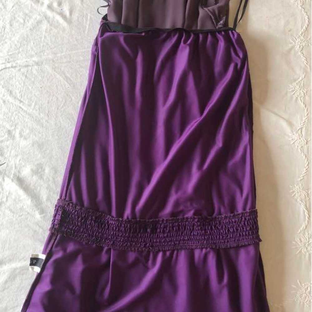 Purple sleeveless flare dress - image 4