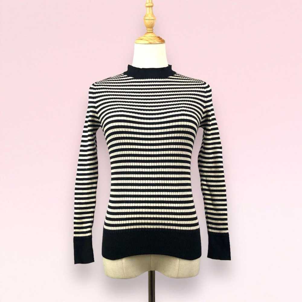 Mailuita Border Long Sleeve Cut-and-Sew Top - Str… - image 1