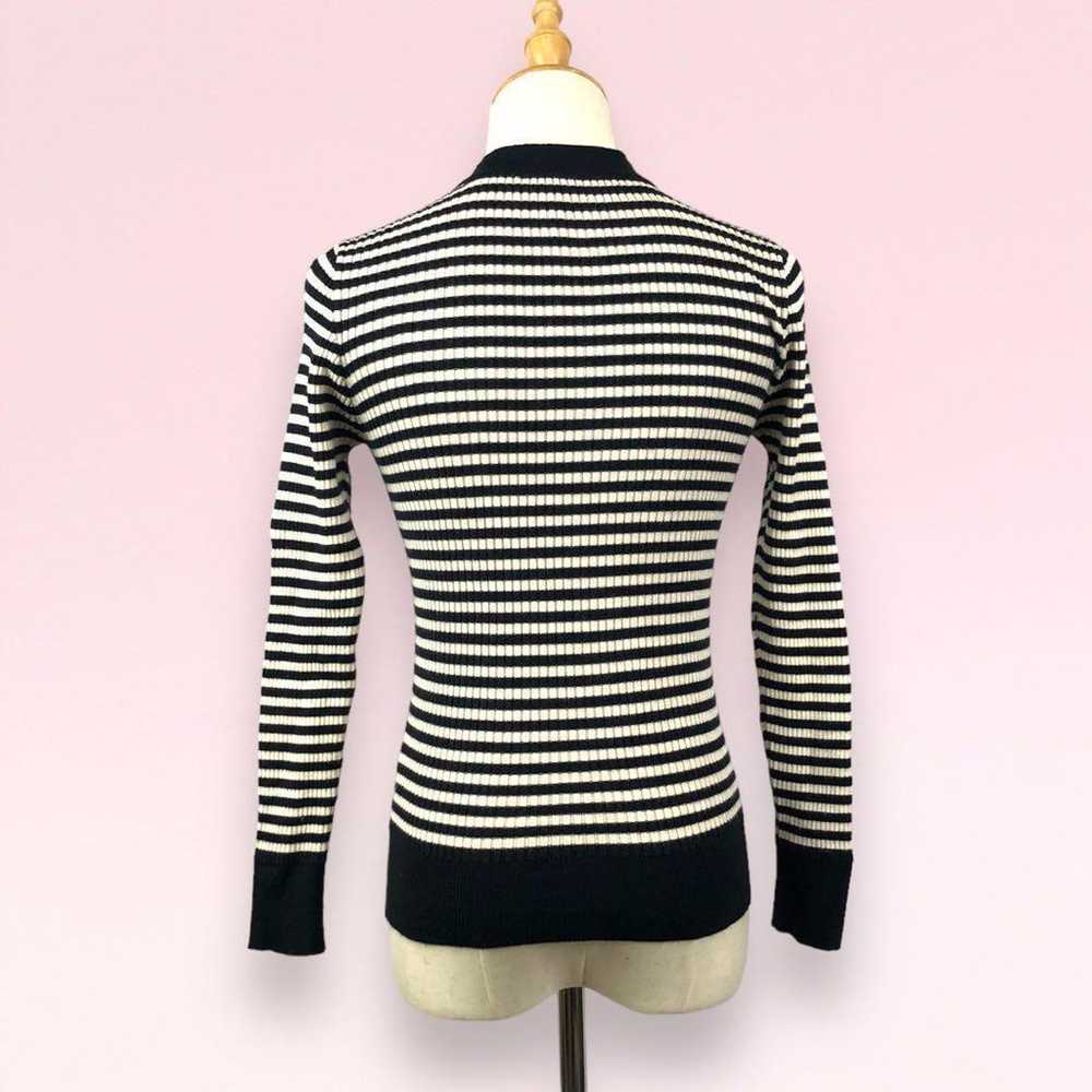 Mailuita Border Long Sleeve Cut-and-Sew Top - Str… - image 3