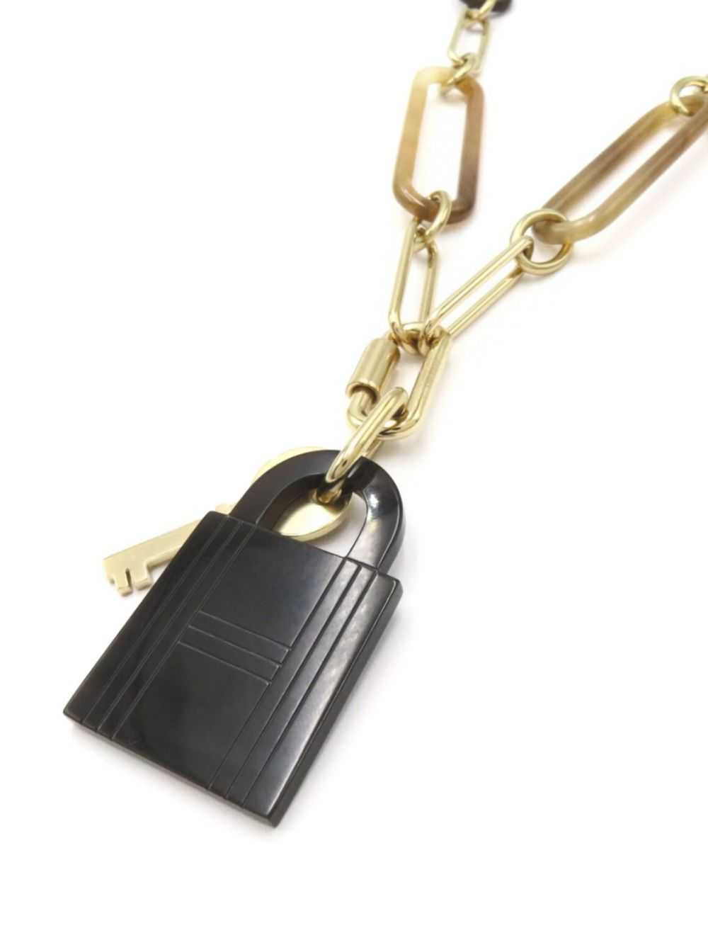 Hermès Pre-Owned 2010s padlock pendant necklace -… - image 3