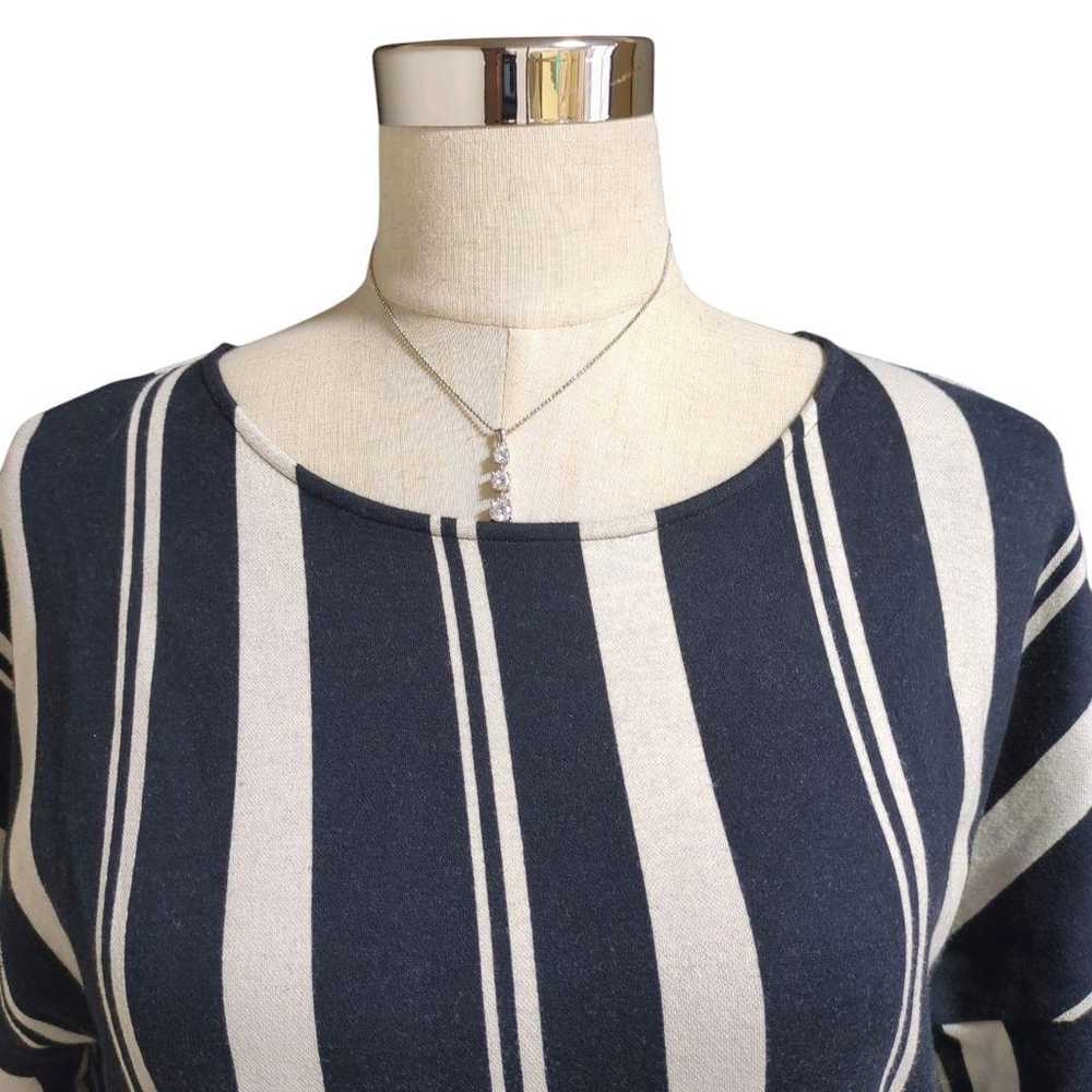 MAX&Co. Stripe Dress Size S Navy × White Spring S… - image 3