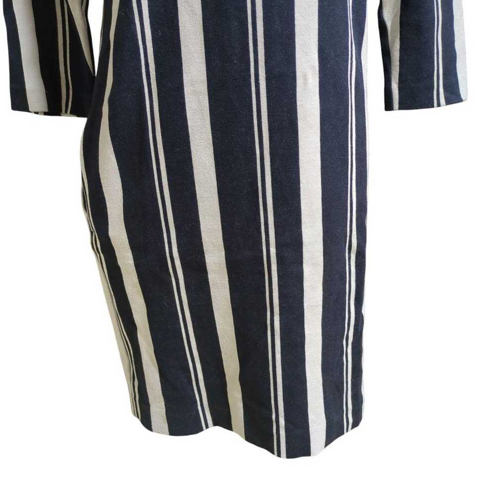 MAX&Co. Stripe Dress Size S Navy × White Spring S… - image 4