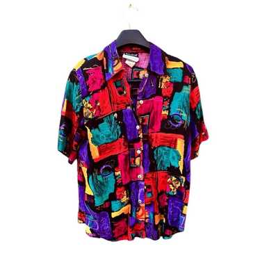 90’s Caliche Collection 100% Rayon Abstract Colorf