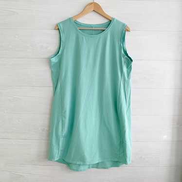 Eileen Fisher - Pale green sleeveless t-shirt dres