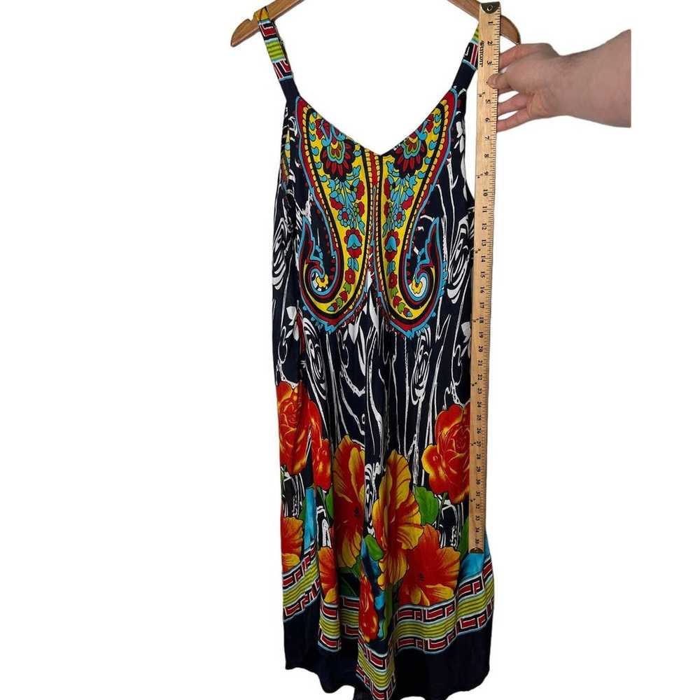 Vintage 90s Womans XL Indian Tropical Print 100% … - image 3