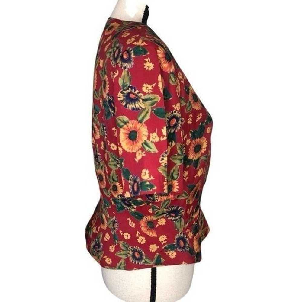 Vintage Monsoon Red Floral Tomato girl, Cottageco… - image 3