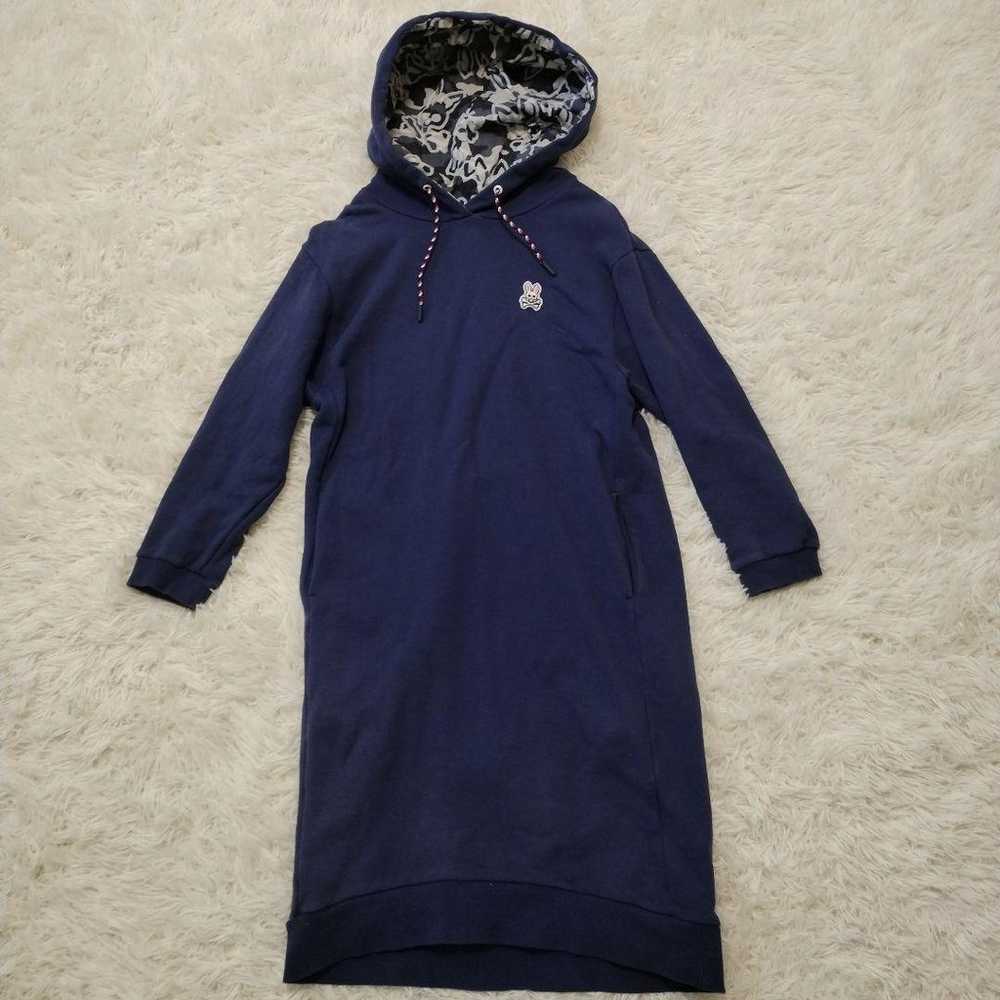 Psycho Bunny Hoodie Dress Navy One Point Size 1 - image 2