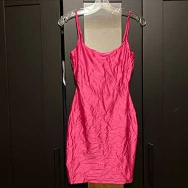 NWT SKIMS Pink Logo Velour Mini hotsell Dress - XL