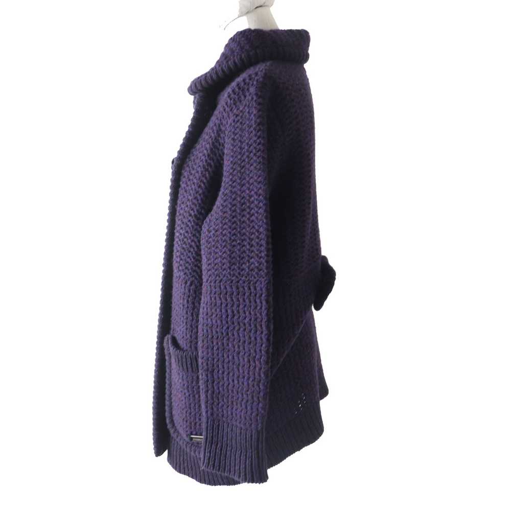 BURBERRY LONDON cardigan B2N28-643-36 wool Purple… - image 3