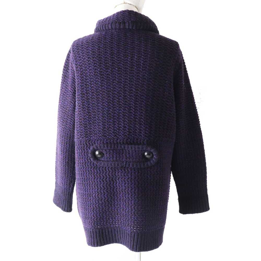 BURBERRY LONDON cardigan B2N28-643-36 wool Purple… - image 4