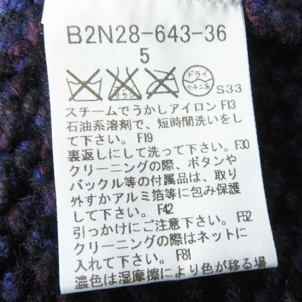 BURBERRY LONDON cardigan B2N28-643-36 wool Purple… - image 9