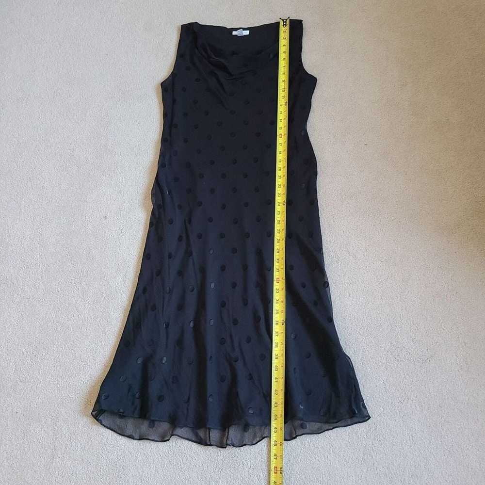 Charter Club Black Silk Dress Midi Cowl Bias Sz 1… - image 5