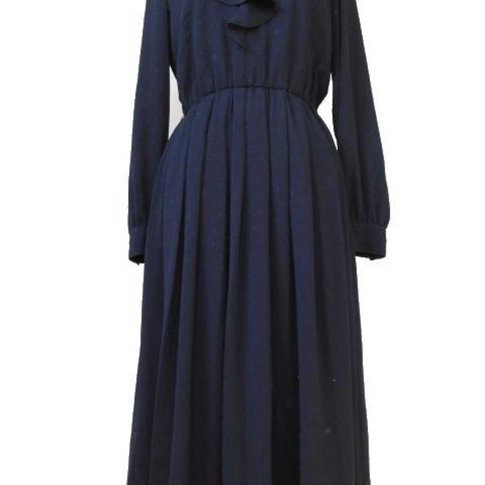 Vintage♪ Retro navy modern dress from the 70s, 60… - image 2