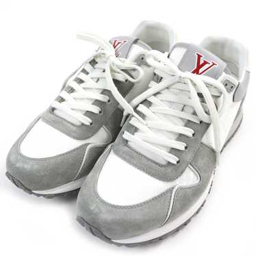 LOUIS VUITTON Low cut sneakers Suede leather Gray… - image 1