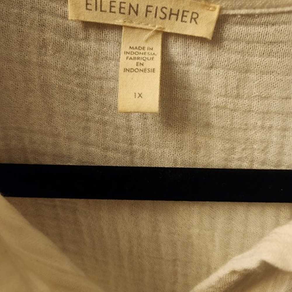 Vintage Eileen Fisher 100% Organic Cotton Button … - image 3