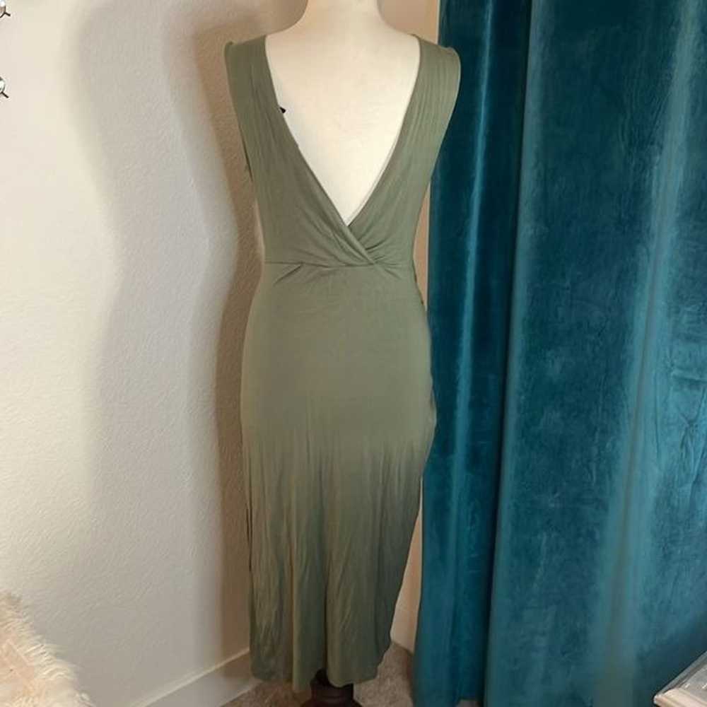 Lulus Partington Cove Olive Green High-Low Wrap D… - image 8