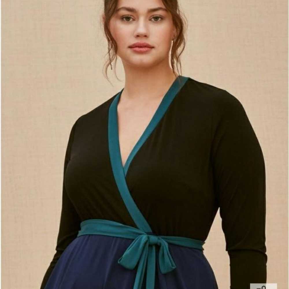 Torrid Colorblock Belted Midi Dress 2 - image 10