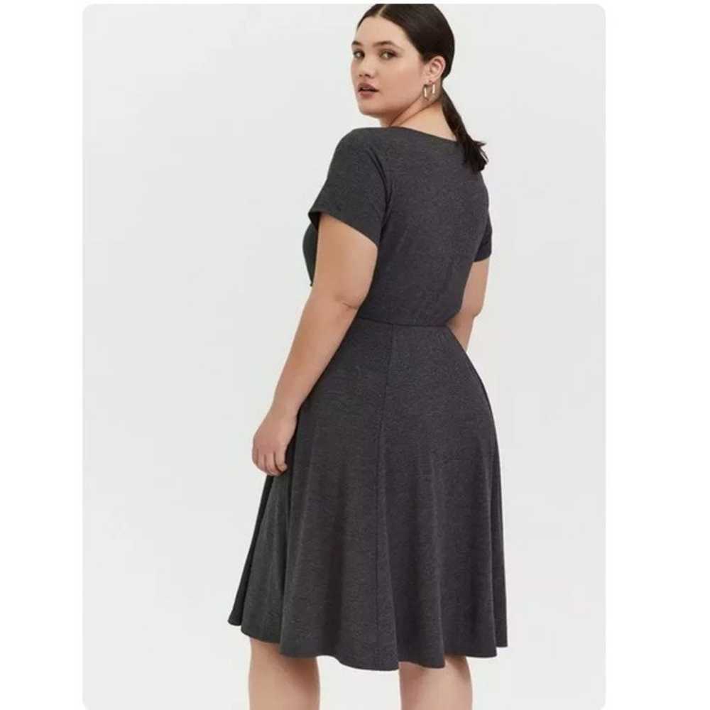 Torrid Jersey Knit Tie-Front Skater Dress Minimal… - image 2