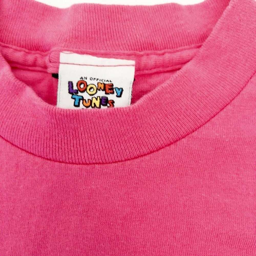 Vintage 1996 Looney Tunes Tweety Love Pink T-Shir… - image 4