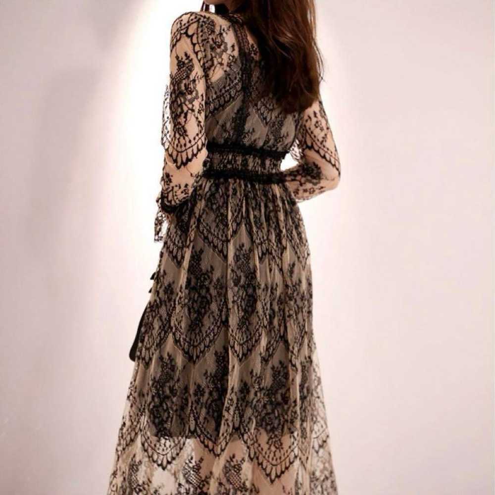 Race Maxi Dress Black-Beige - image 3