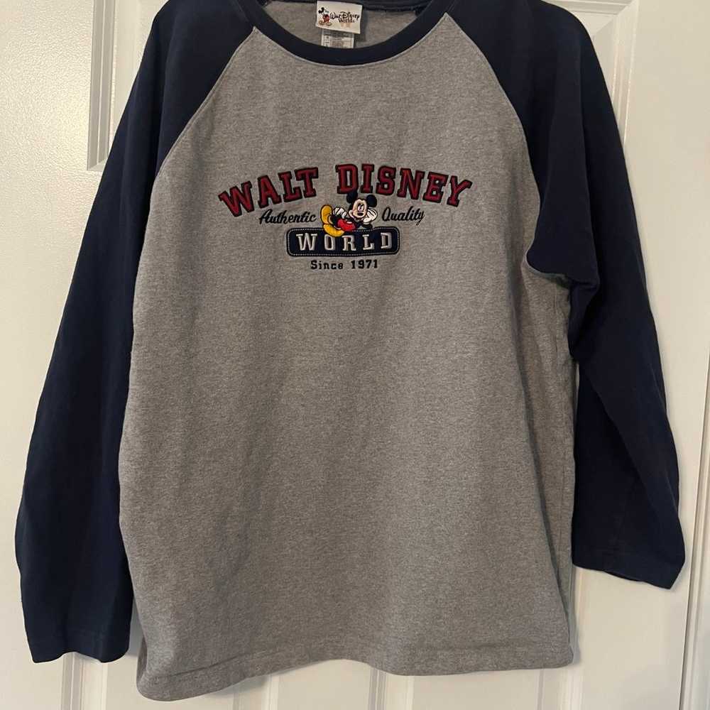 Vintage Walt Disney World | 100% Cotton Grey/Navy… - image 1