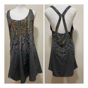 Free people sequin mini dress Gray embellisment sl