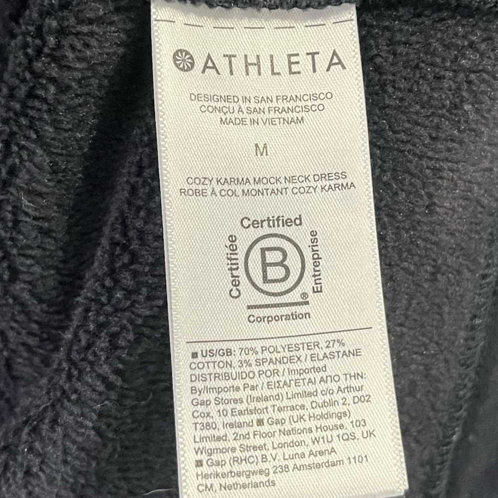 Athleta Cozy Karma Mock Dress Black Size Medium - image 5