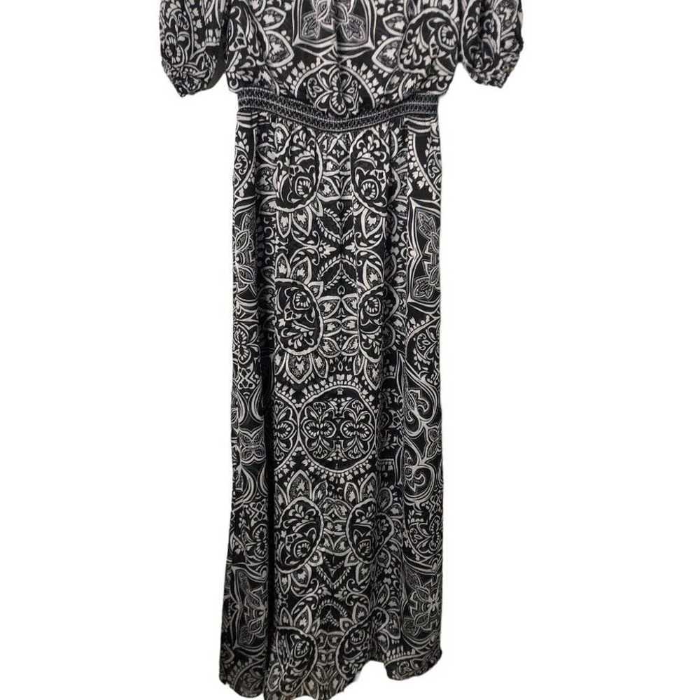 White House Black Market Maxi Dress 6 Boho Crinkl… - image 4