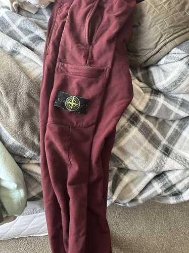 Stone Island Fall/winter maroon sweatpants