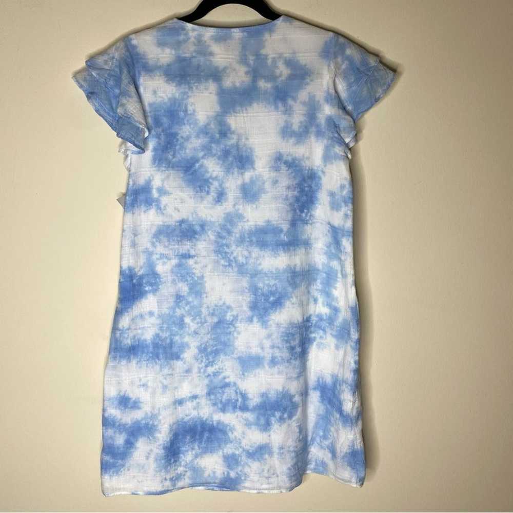 Vineyard Vines Tunic Dress Tie Dyed Blue White Ta… - image 5