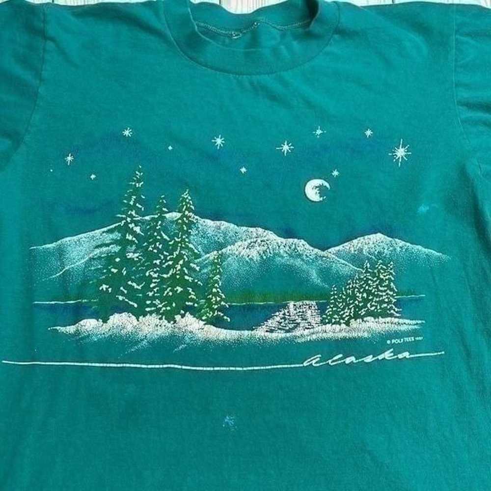 80s vintage Puff Print Alaska Tourist Tshirt Medi… - image 3