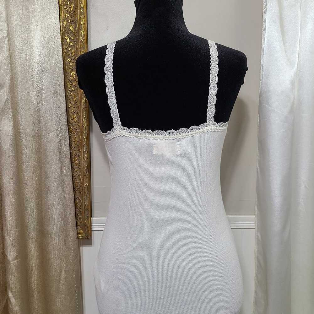 ♡ Y2k ♡ Hollister Lace Front White Cami Tank - image 5