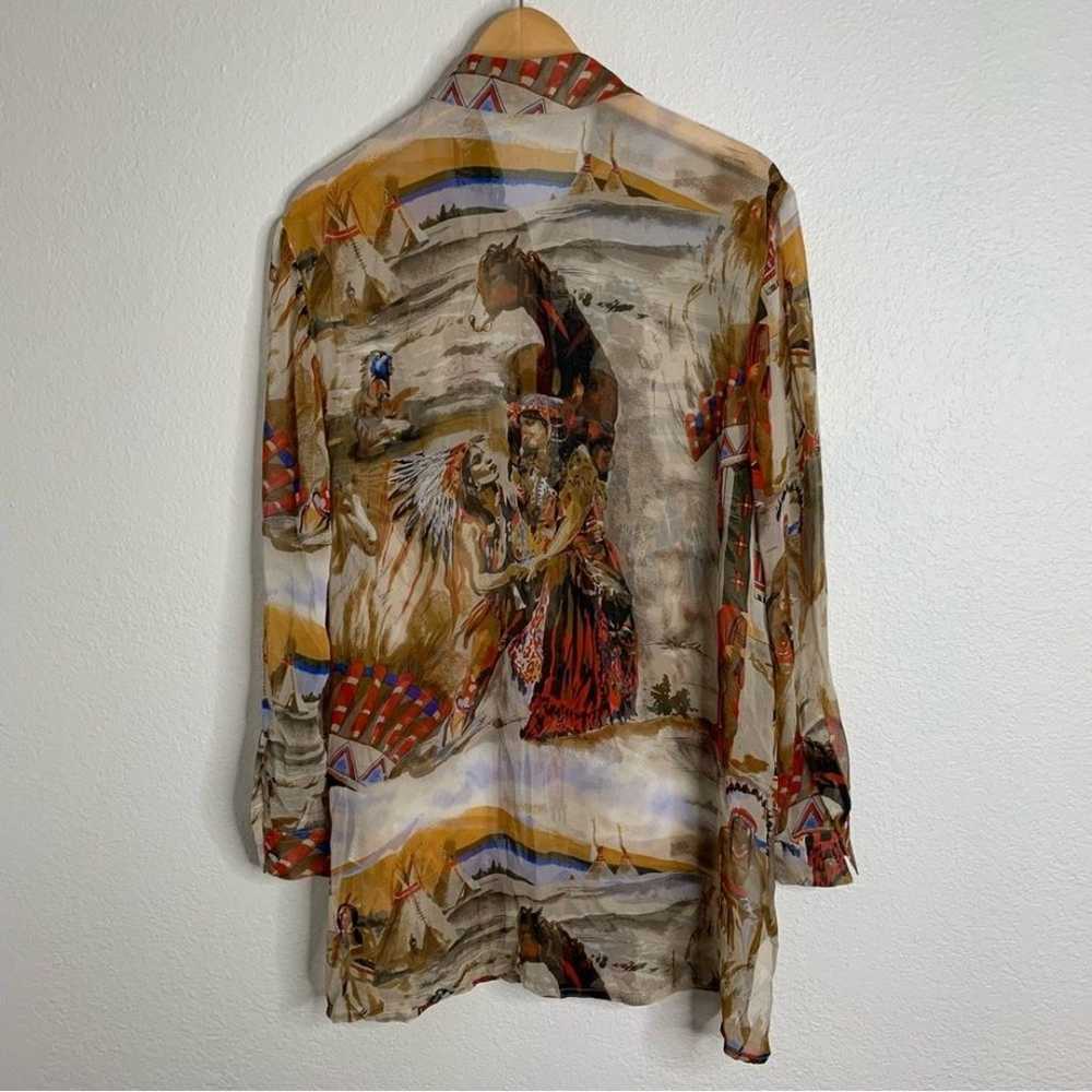 Otto Kern Silk Native American Indian Tribal 100%… - image 5