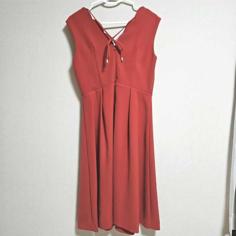 Pink sleeveless knee-length dress size 38 - image 2