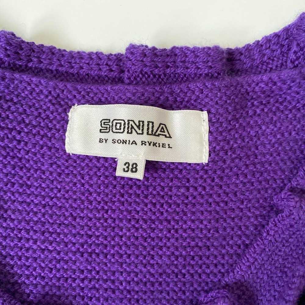 SONIA BY SONIA RYKIEL Purple Short Sleeve Knit Dr… - image 3