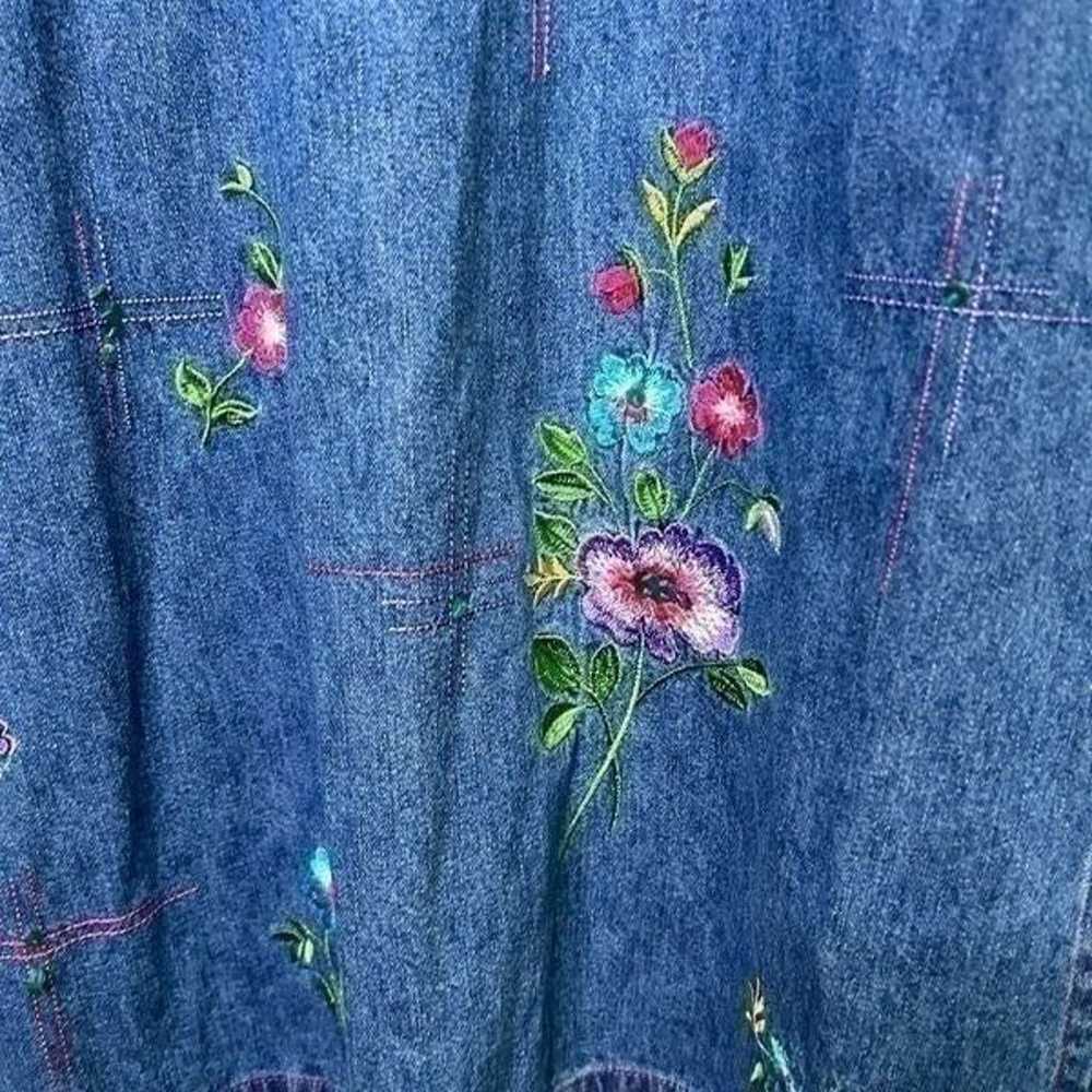 Studio Ease Mature Vintage Modest Denim Sleeveles… - image 4