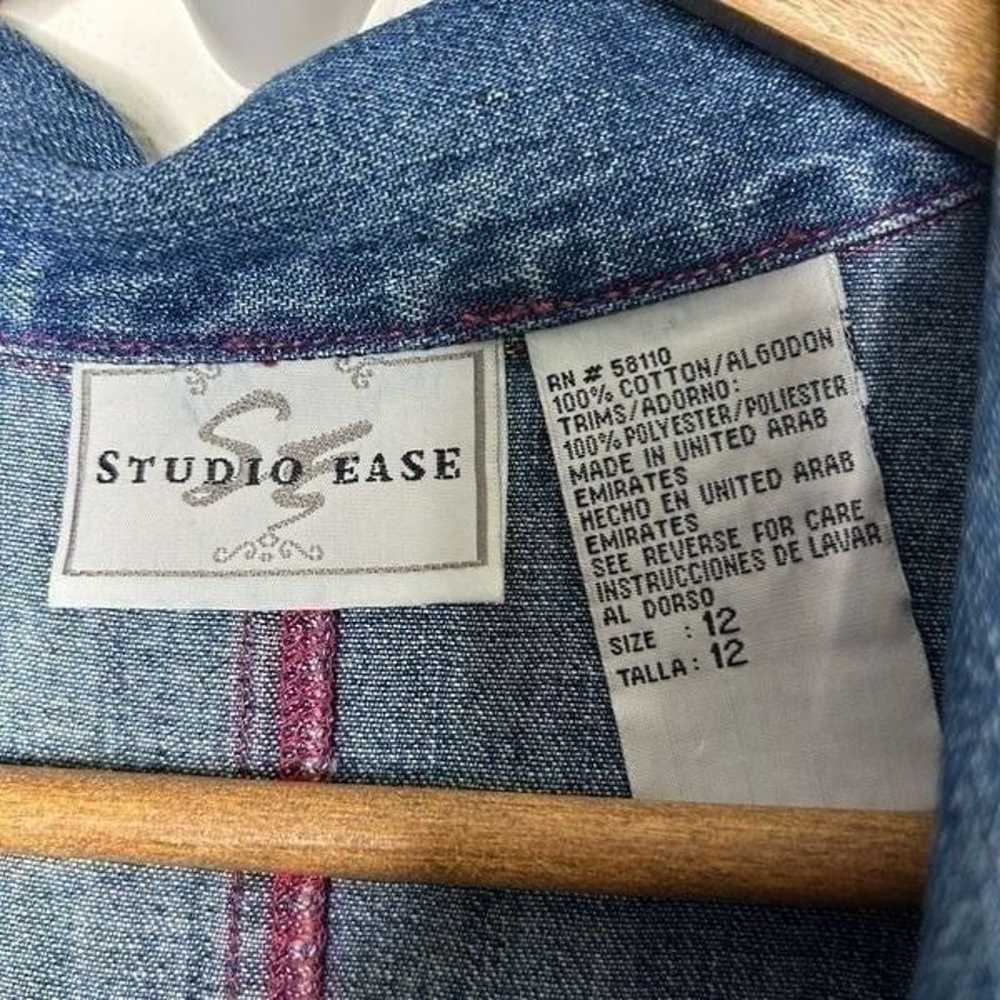 Studio Ease Mature Vintage Modest Denim Sleeveles… - image 5