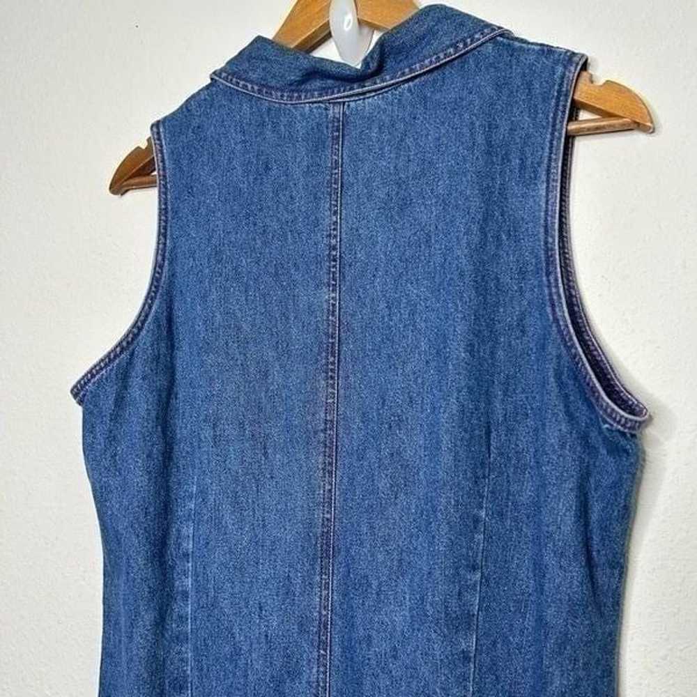 Studio Ease Mature Vintage Modest Denim Sleeveles… - image 8