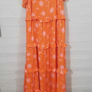 Buddy love orange & pink dress 
size L