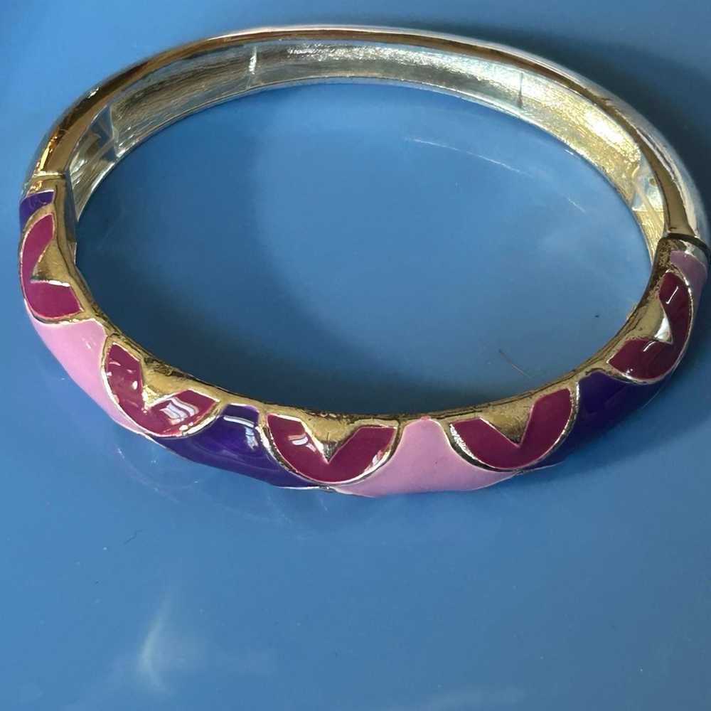 Avon Vintage Signed NR Bangle Bracelet - image 1