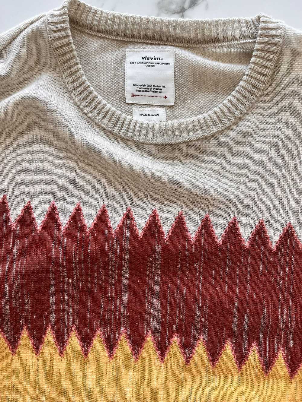 Visvim AMPLUS KNIT CREW ZIG ZAG IVORY sz 4 - image 2