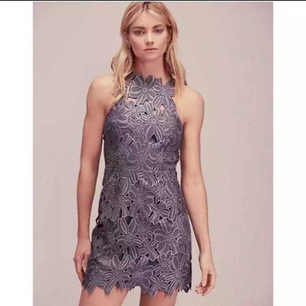 Free People Jessa Saylor Silver Grey Lace Cocktai… - image 1